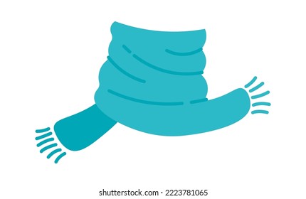 Hand-drawn scarf icon. Vector illustration