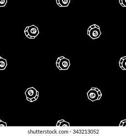 Hand-drawn screw doodle seamless pattern background