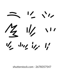 Garabatos de línea de garabatos dibujados a mano para fondos abstractos. 