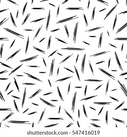 Handdrawn Scribbles Background Seamless Pattern. Black and white