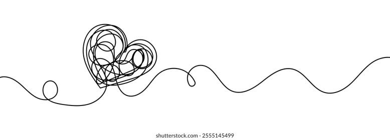 Hand-Drawn Scribbles of Tangled Intertwined Lines in Different Shapes and Size. Editable Line. Adjustable Stroke Width