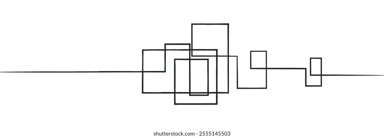 Hand-Drawn Scribbles of Tangled Intertwined Lines in Different Shapes and Size. Editable Line. Adjustable Stroke Width