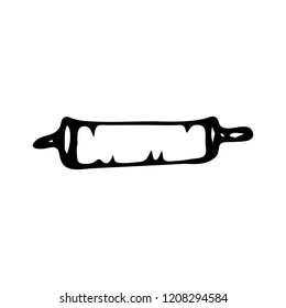 Handdrawn scroll doodle icon. Hand drawn black sketch. Sign symbol. Decoration element. White background. Isolated. Flat design. Vector illustration.