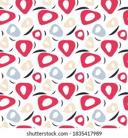 Hand-drawn seamless abstract pattern for textile, wrapping and design