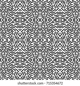 Hand-drawn seamless black and white abstract texture