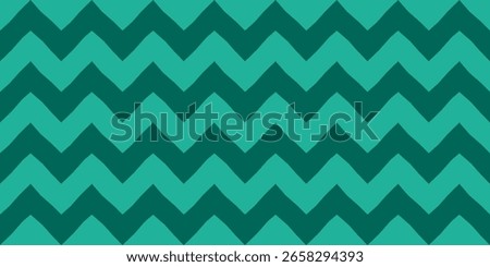 Hand-drawn seamless chevron pattern in green color palette, featuring alternating light and dark zigzag stripes. Ideal for kids’ textiles, backgrounds, or modern fabric design.
