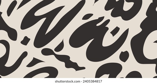 Hand-drawn seamless doodle design. Modern abstract contemporary style. Vector illustration