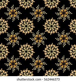  Hand-drawn seamless flower pattern. Wreath of bluebell. Floral vintage background for textile, cover, wallpaper, gift packaging, printing, scrapbooking.