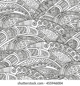 Doodle Background Vector Doodles Flowers Paisley Stock Vector (Royalty ...