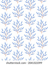 Hand-drawn seamless pattern with autumn leaves. Colorful seasonal illustration for paper and gift wrap. Fabric print design. Creative stylish background.