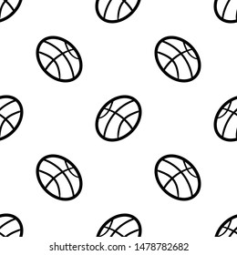 Handdrawn seamless pattern ball doodle icon. Hand drawn black sketch. Sign symbol. Decoration element. White background. Isolated. Flat design. Vector illustration.