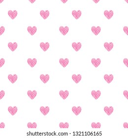 Hand-drawn seamless pattern with cute objects. Vector pattern.