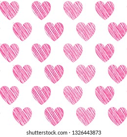 Hand-drawn seamless pattern with cute objects. Vector pattern.