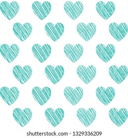 Hand-drawn seamless pattern with cute objects. Vector pattern.