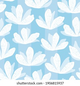 Hand-drawn seamless pattern with flowers. Colorful floral illustration for paper, gift wrap, wallpapers, fabric, textile design.