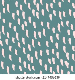 Hand-drawn seamless pattern. Inky, pencil, felt-tip pen. Abstract spots, dots, circles. Minimalistic Trendy vector background with brush dots. Contemporary illustration for fabric, wrapping paper.
