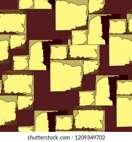 Hand-drawn seamless pattern of masonry in the space of the background color. Modern style for backgrounds and textures. Vector.