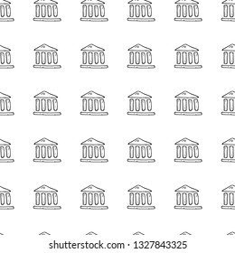 Handdrawn seamless pattern municipality doodle icon. Hand drawn black sketch. Sign symbol. Decoration element. White background. Isolated. Flat design. Vector illustration.