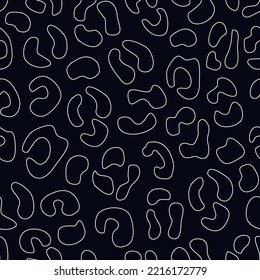 Handdrawn seamless pattern. Scribble lines motif. Scrawl doodle print. Freehand linear texture. Modern sketch background. Hand drawn amorphous outlines spots wallpaper. Vector abstract graphic