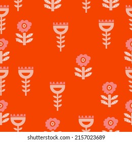 Handdrawn seamless pattern. Simple texture for backround, fabric or other types of design.