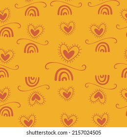 Handdrawn seamless pattern. Simple texture for backround, fabric or other types of design.