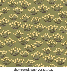 Patrón impecable dibujado a mano con flores silvestres estilizadas. Ilustración floral colorida para papel y envoltura de regalo. Diseño texturizado de impresión de tejidos. Un ambiente creativo y elegante.