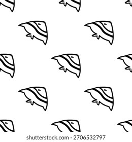 Dibujados a mano patrones sin fisuras con garabatos de temática animal en un estilo limpio de arte lineal en blanco y negro. Cada diseño repetible incluye ilustraciones lindas y simples adecuadas para fondos, textiles