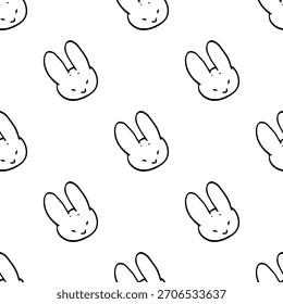Dibujados a mano patrones sin fisuras con garabatos de temática animal en un estilo limpio de arte lineal en blanco y negro. Cada diseño repetible incluye ilustraciones lindas y simples adecuadas para fondos, textiles