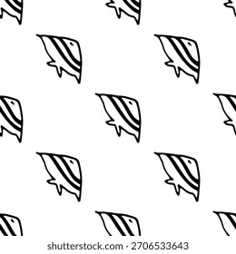 hand-drawn seamless patterns featuring animal-themed doodles in a clean black and white line-art style. Each repeatable design includes cute and simple illustrations suitable for backgrounds, textiles