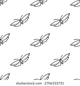 Dibujados a mano patrones sin fisuras con garabatos de temática animal en un estilo limpio de arte lineal en blanco y negro. Cada diseño repetible incluye ilustraciones lindas y simples adecuadas para fondos, textiles