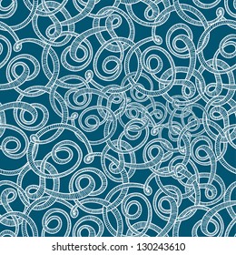 Hand-drawn seamless rope pattern