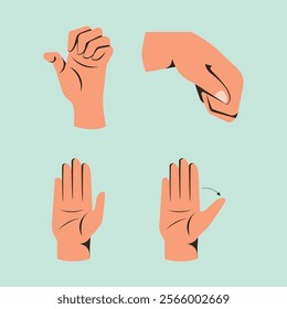 Handdrawn semi detailed flat vector