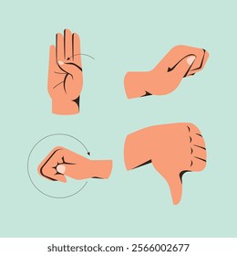 Handdrawn semi detailed flat vector