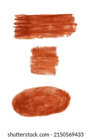 Hand-drawn set of banners - red chalk.