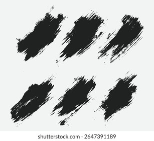 Handgezeichneter Satz von schwarzen Vektorpinsel Strich farbige Textur Hintergrund Design