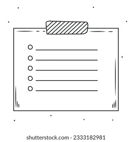 conjunto hecho a mano de pegatinas de papel para notas. El estilo del boceto. Una pegatina de papel con un recordatorio.