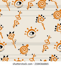 A hand-drawn set of various icon figures