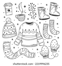 Winter Clothing Vector Art & Graphics