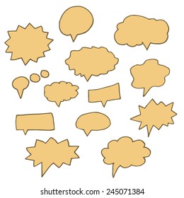 Hand-drawn shapes set. Vector illustration.