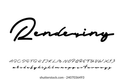 A hand-drawn signature logo design templat