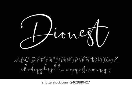 A hand-drawn signature logo design template