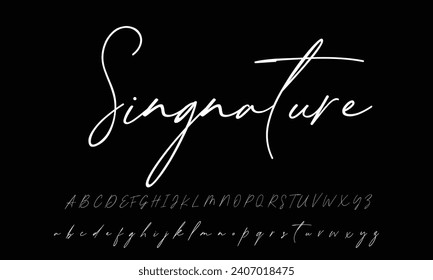 A hand-drawn signature logo design template