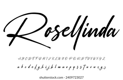 A hand-drawn signature logo design template