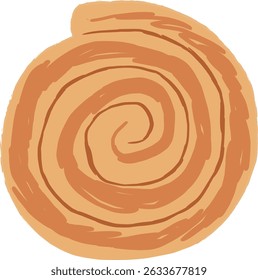Desenhado À Mão Simples De Massa Dinamarquesa Ilustração
