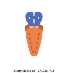 Hand-drawn simple icon illustration: scissors cover