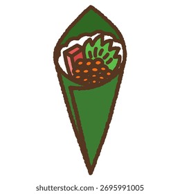Hand-drawn simple icon illustration scroll
