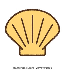 Hand-drawn simple icon illustration: Shellfish