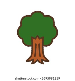 Ilustración de icono simple dibujado a mano: Árbol
