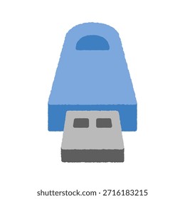 Handgezeichnete, einfache Symbolgrafik USB