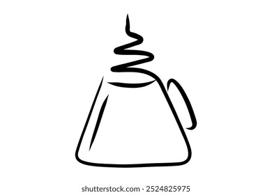 A hand-drawn simple kettle. Good for any project. 
